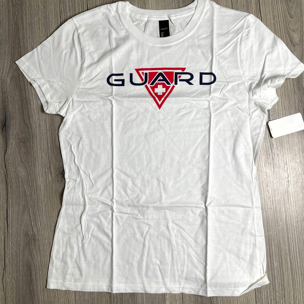 The Finals Hanes Nano-T Lifeguard Guard Womens Tshirt Tee White - Size Medium